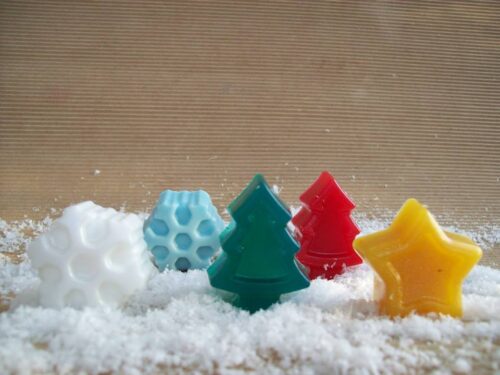 Μικρά γιορτινά σαπουνάκια - νιφαδίτσα , δεντράκι και αστεράκι