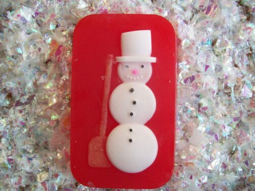 Σαπούνι γλυκερίνης «Γιορτινός Χιονάνθρωπος»